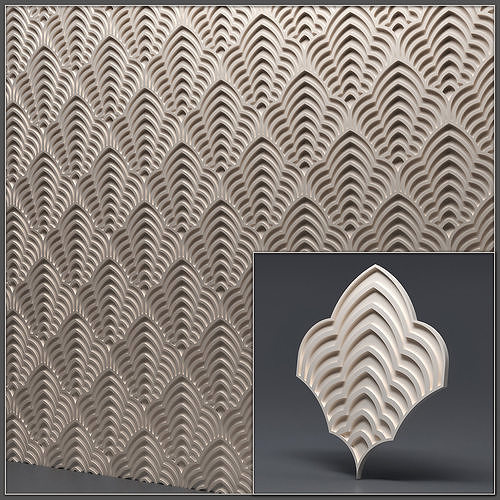 Gypsum 3D panel 34 3D model