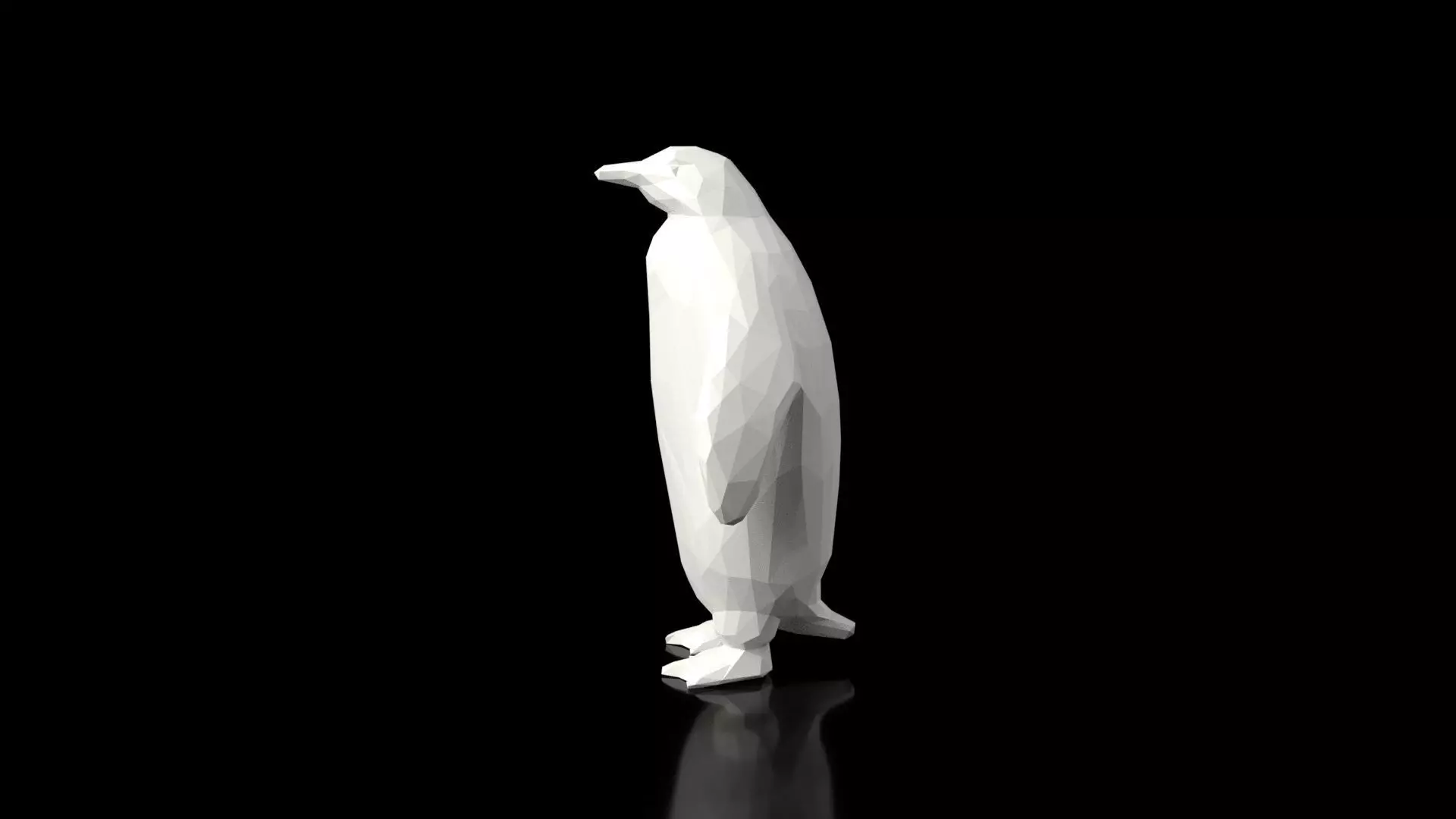 Penguin Low Poligonal Low-poly 3D model_0