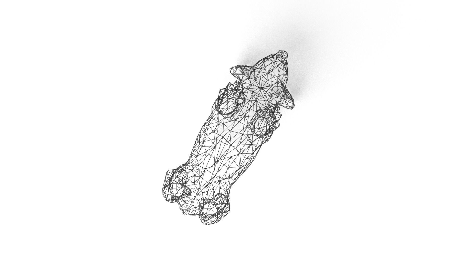Koala Wireframe Low-poly 3D model_8