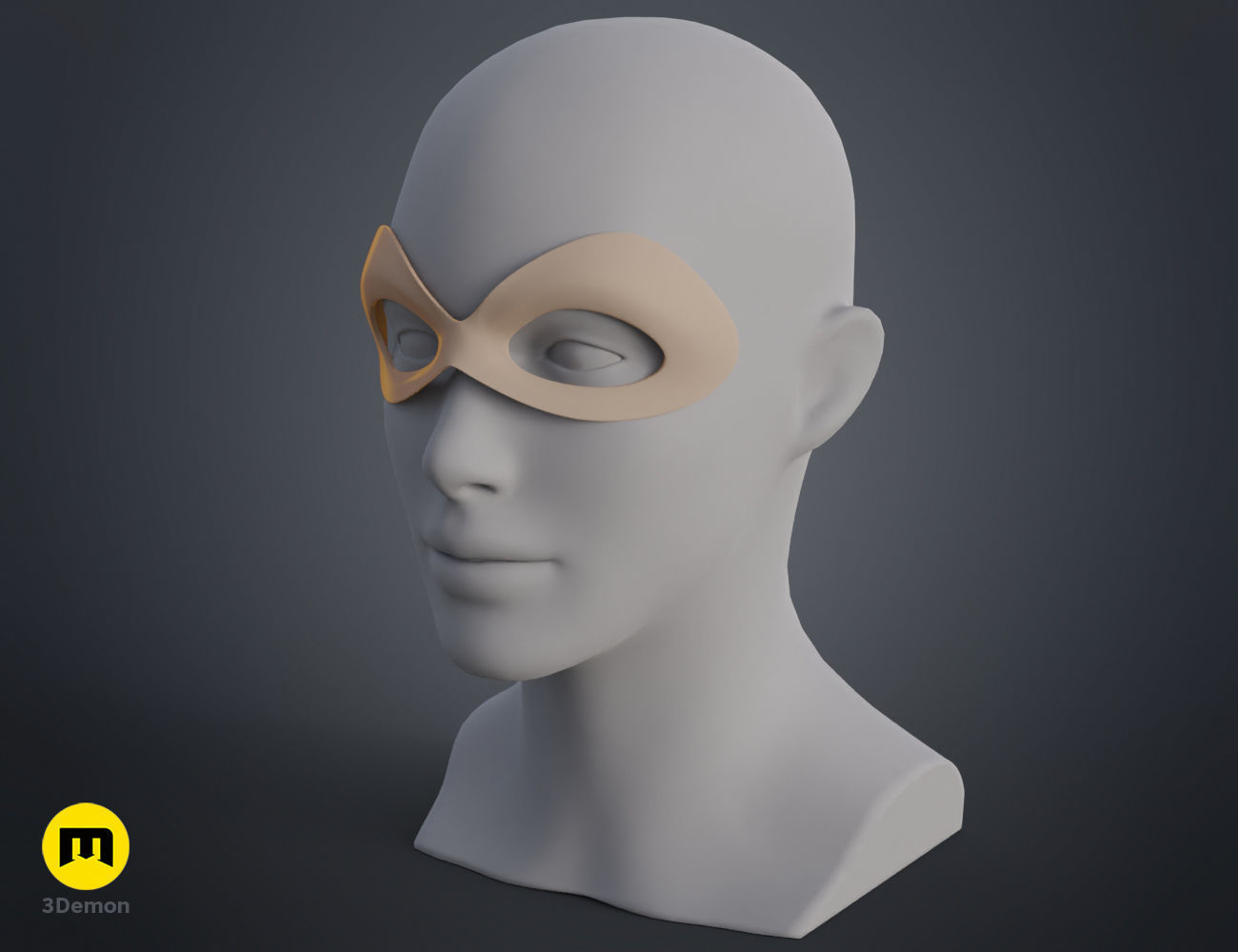Harley Quinn mask 3D print model_5