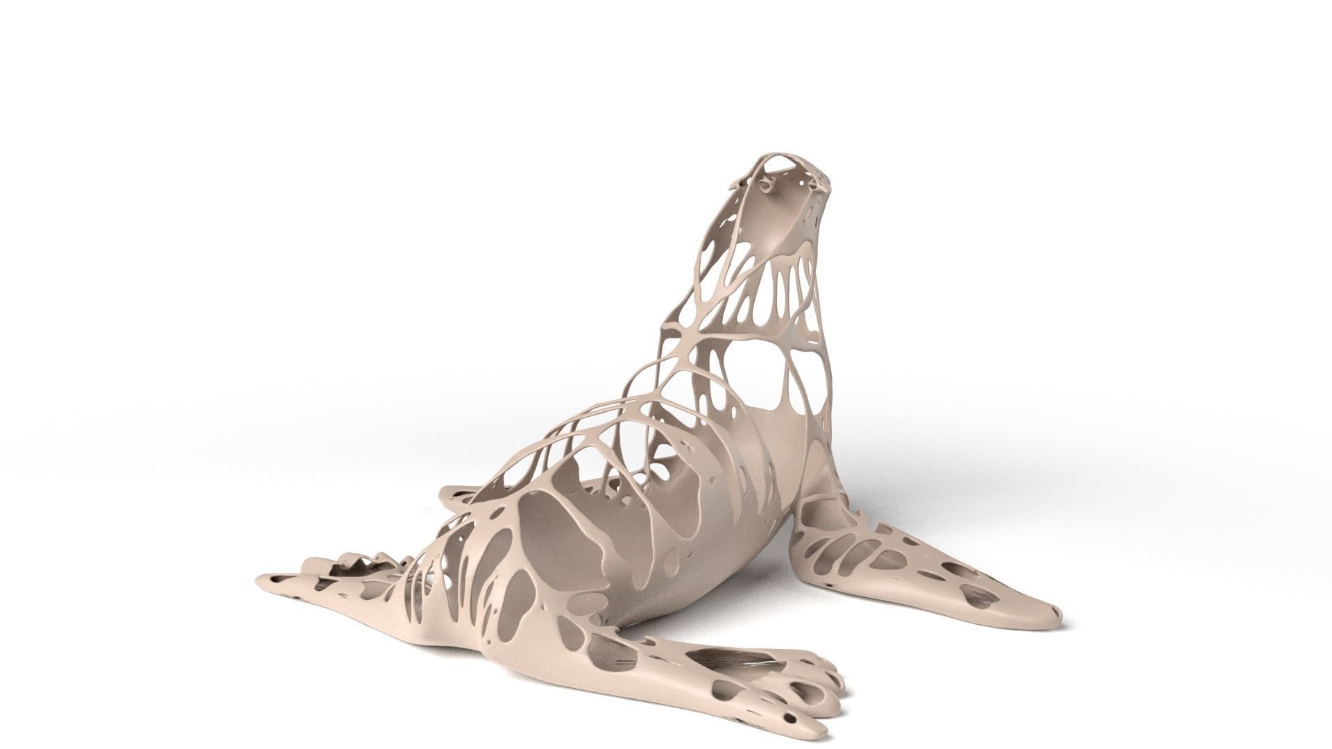 Seal Dust Voronoi Low-poly 3D model_3