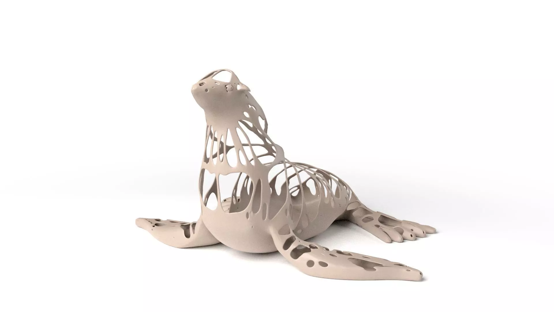 Seal Dust Voronoi Low-poly 3D model_0