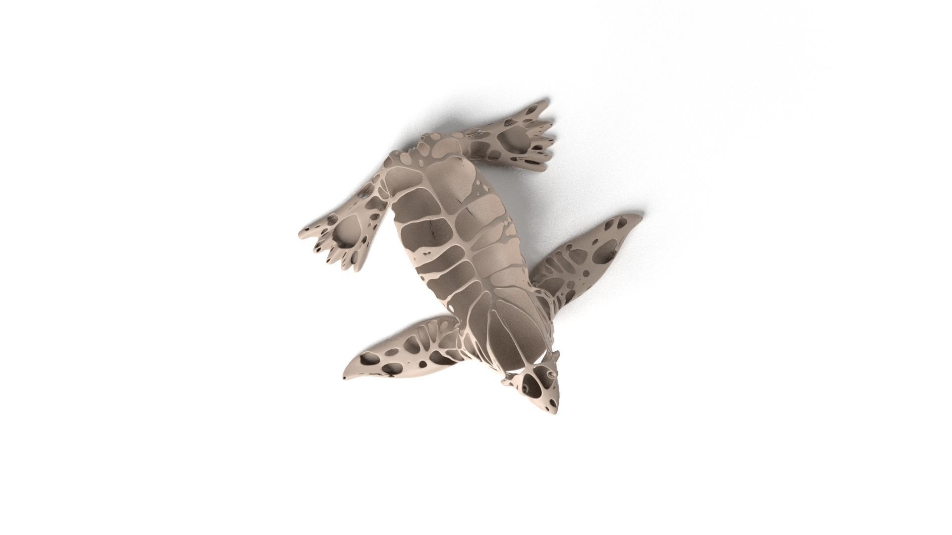 Seal Dust Voronoi Low-poly 3D model_7