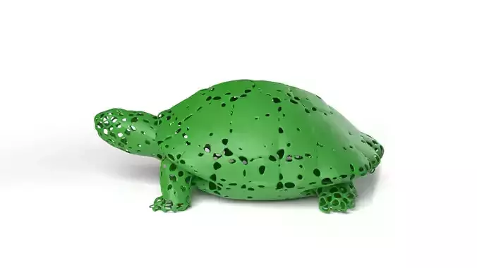Turtle Voronoi Low-poly 3D model