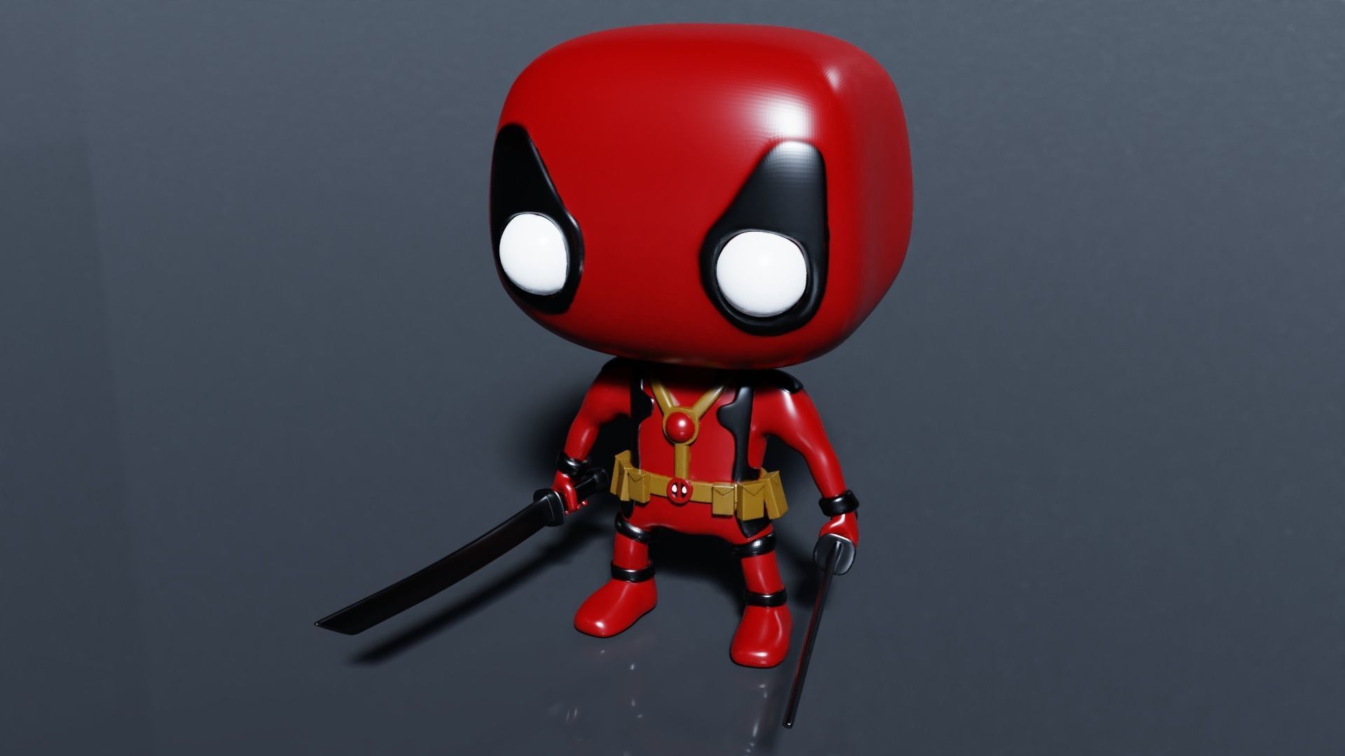 Deadpool Funko pop 3D print model 3D print model_8