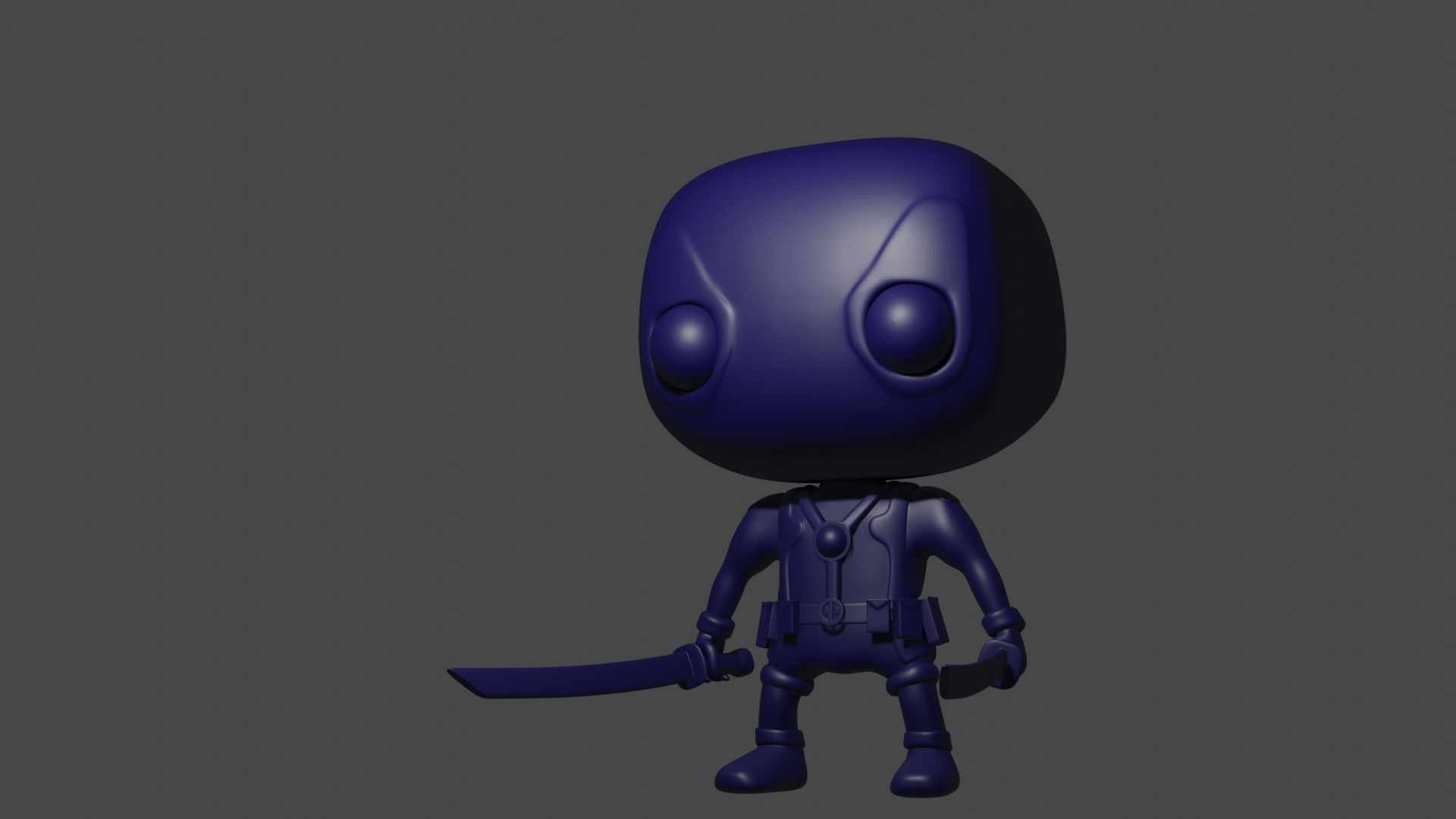 Deadpool Funko pop 3D print model 3D print model_7