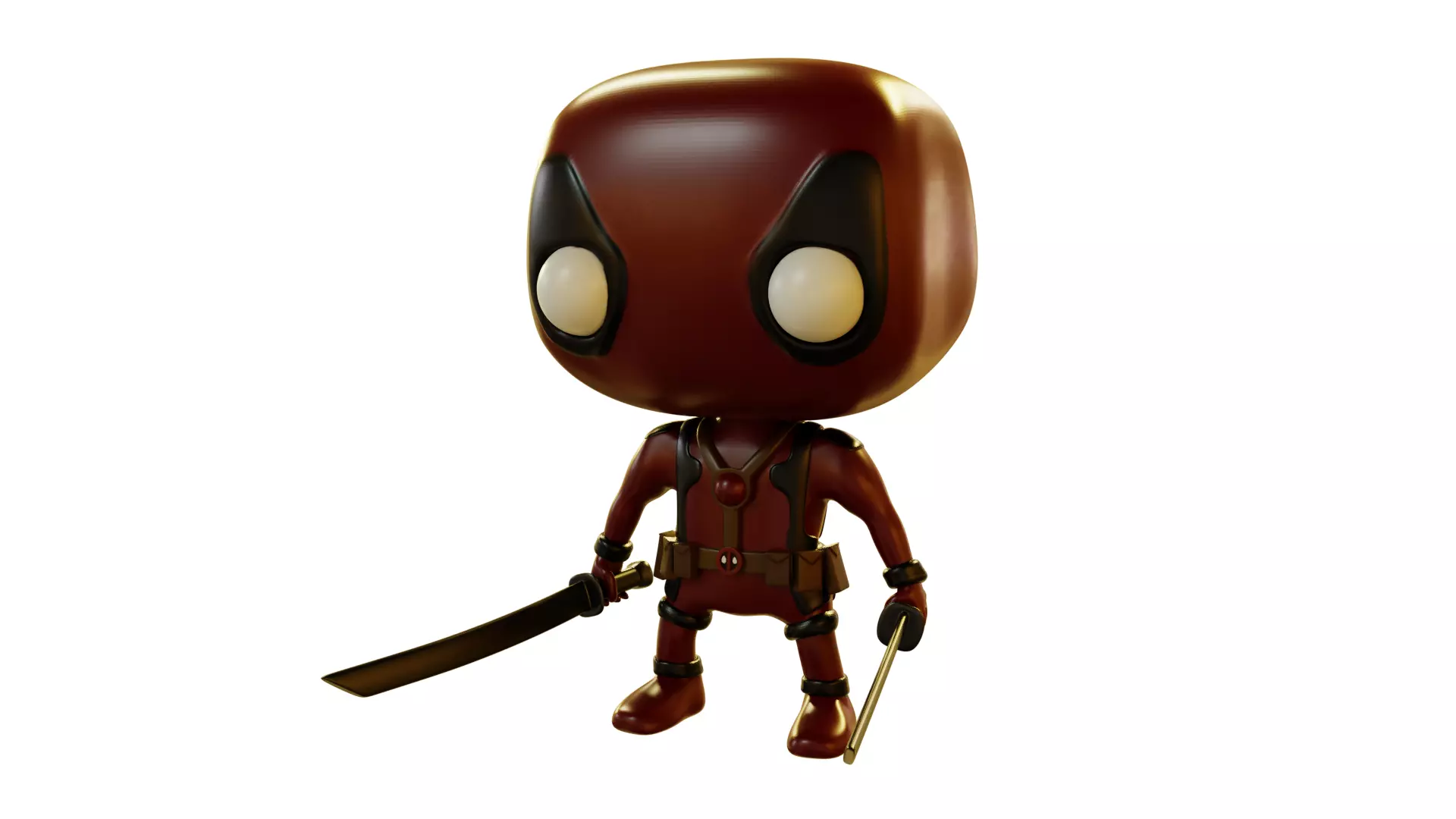 Deadpool Funko pop 3D print model 3D print model_0