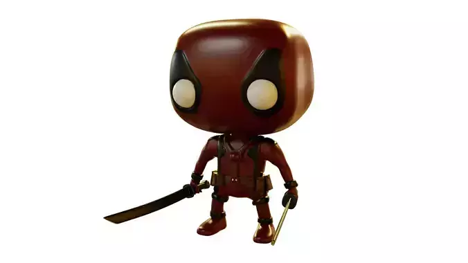 Deadpool Funko pop 3D print model