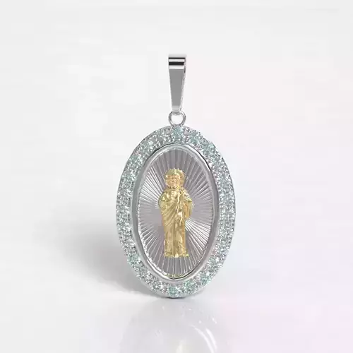 Dije de medalla san judas   I said of stones  Saint Jude Pendant