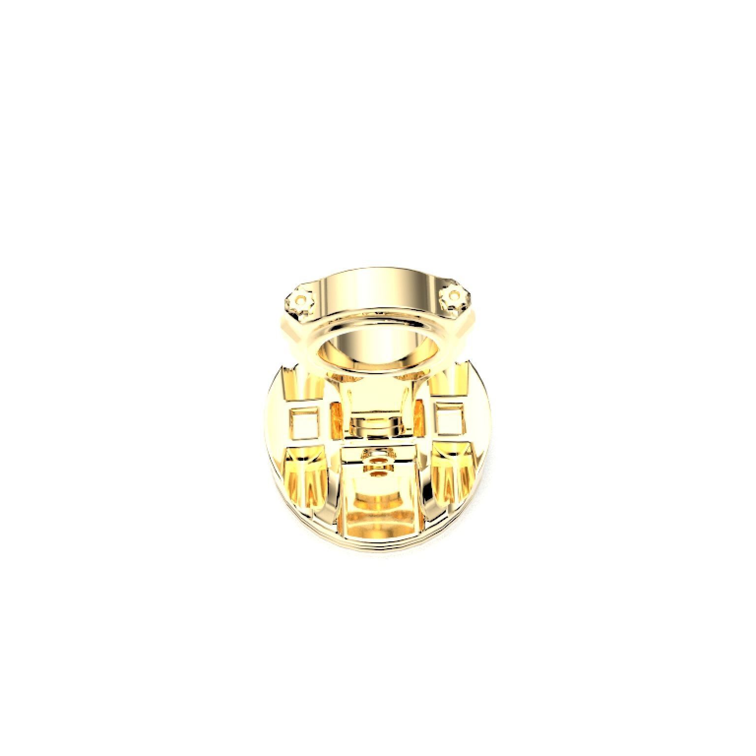 Dije de piston de motor    Engine piston charm 3D model_3
