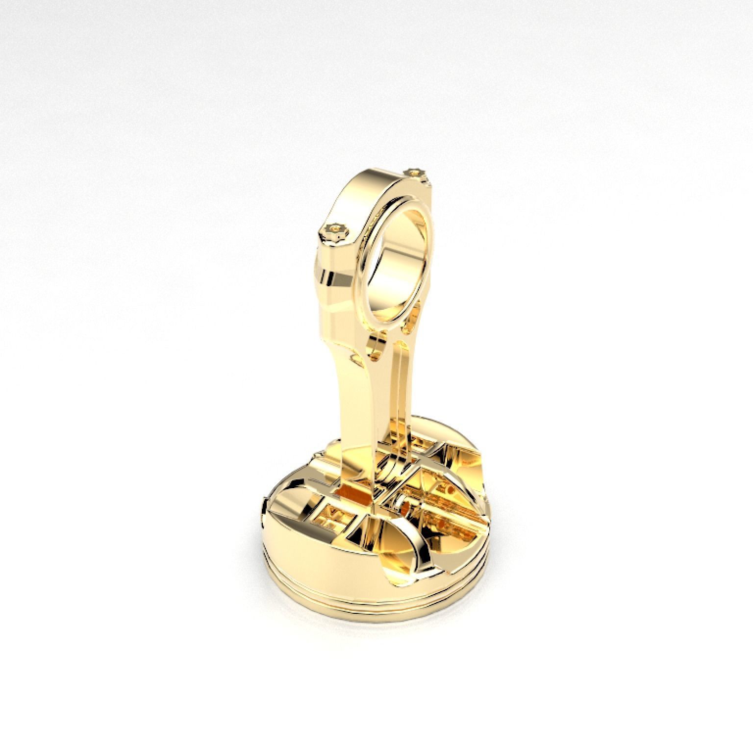 Dije de piston de motor    Engine piston charm 3D model_1