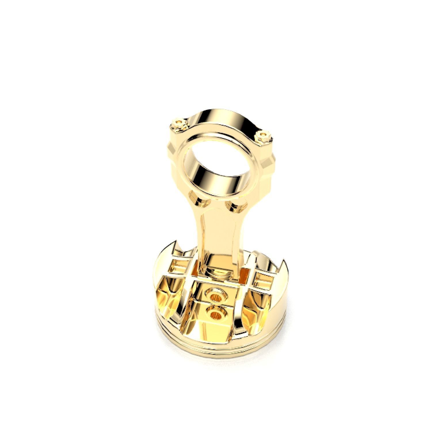 Dije de piston de motor    Engine piston charm 3D model_2