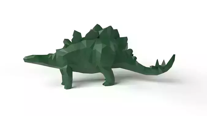 StegosaurusDinosaur Low Poligonal