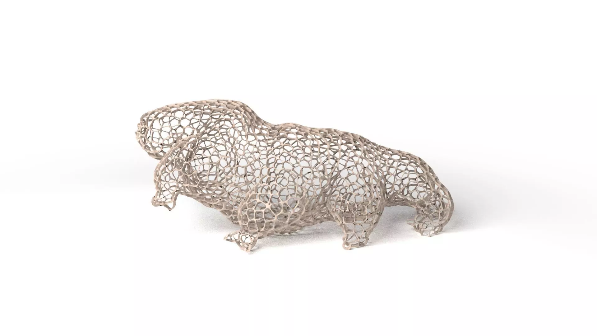 Tardigrade Voronoi Low-poly 3D model