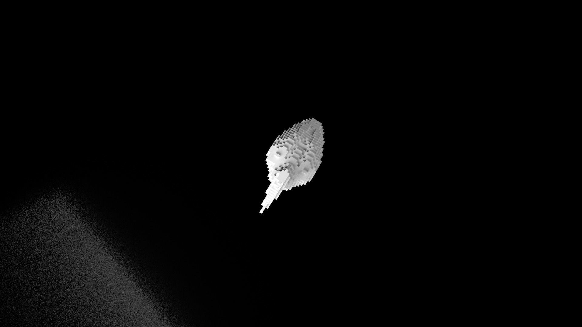 Pelican Minecraft Voxel Low-poly 3D model_7