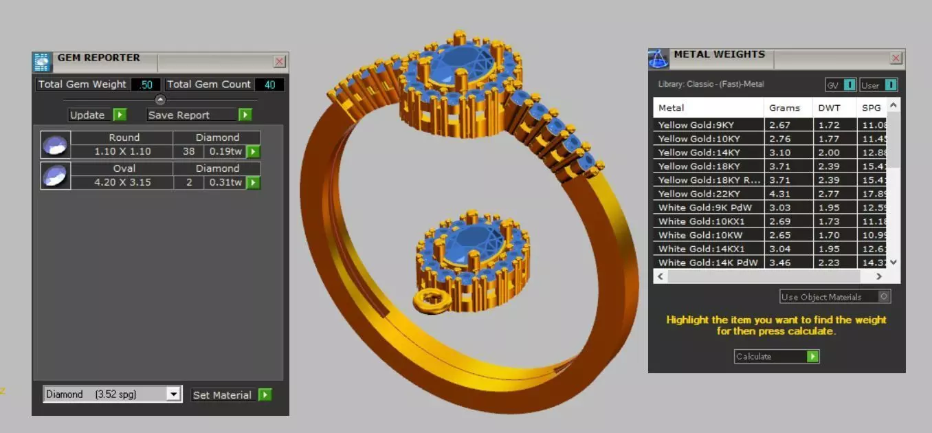 ring  earrings necklace 3D print model_0