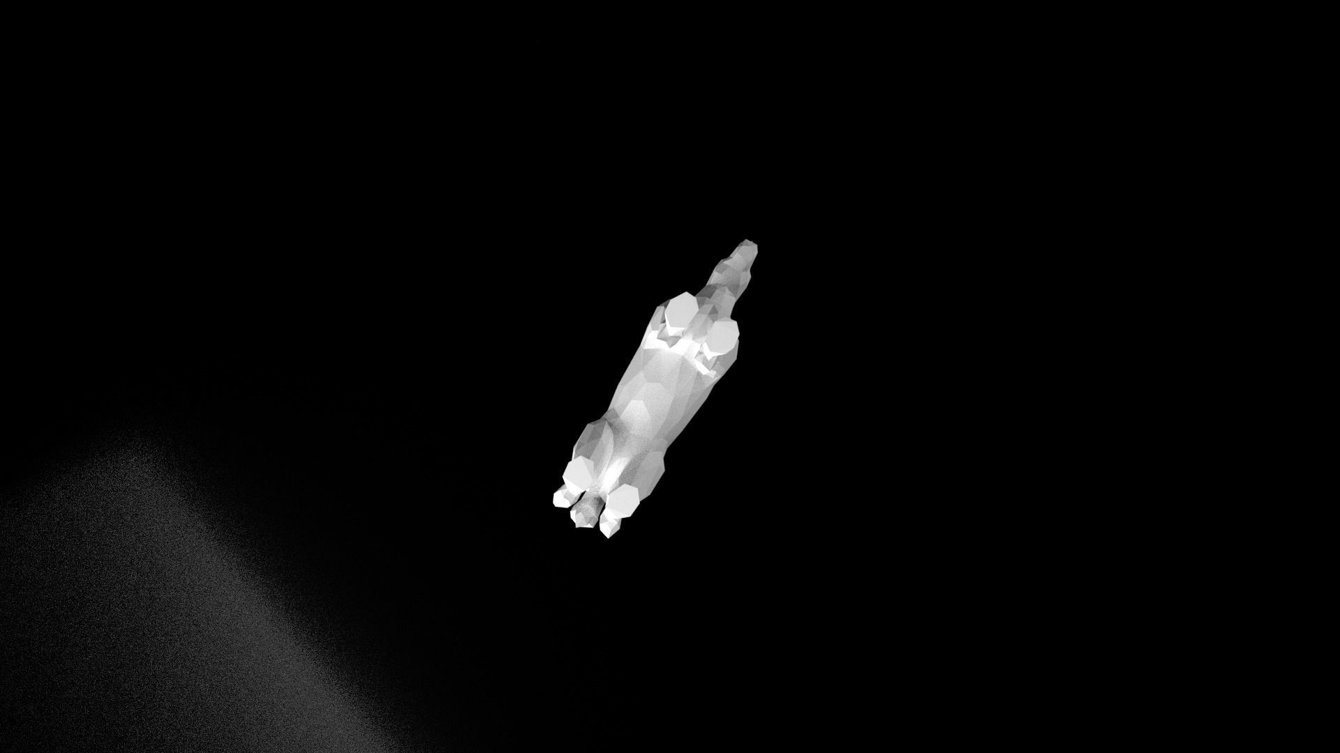 Unicorn Low Poligonal Low-poly 3D model_8