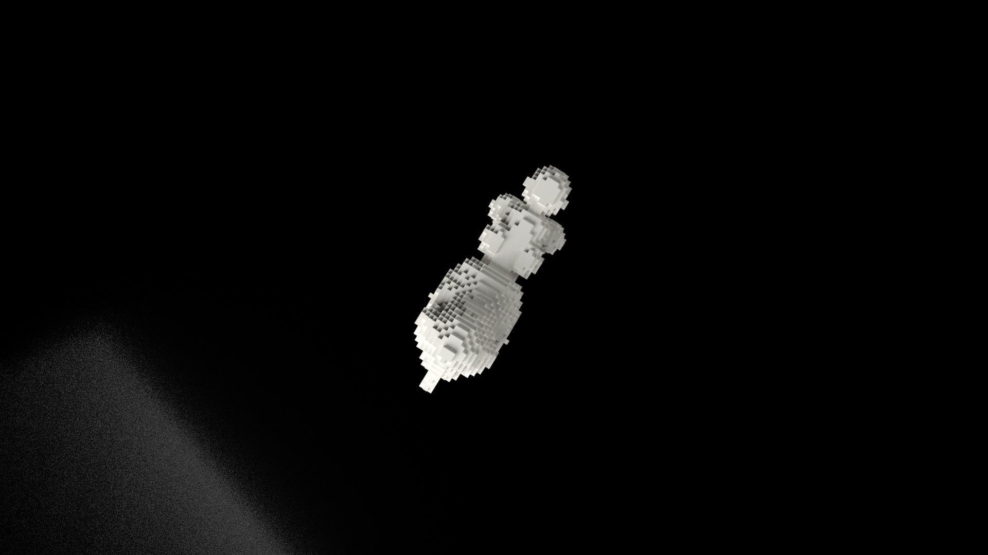 Poodle Minecraft Voxel Low-poly 3D model_7