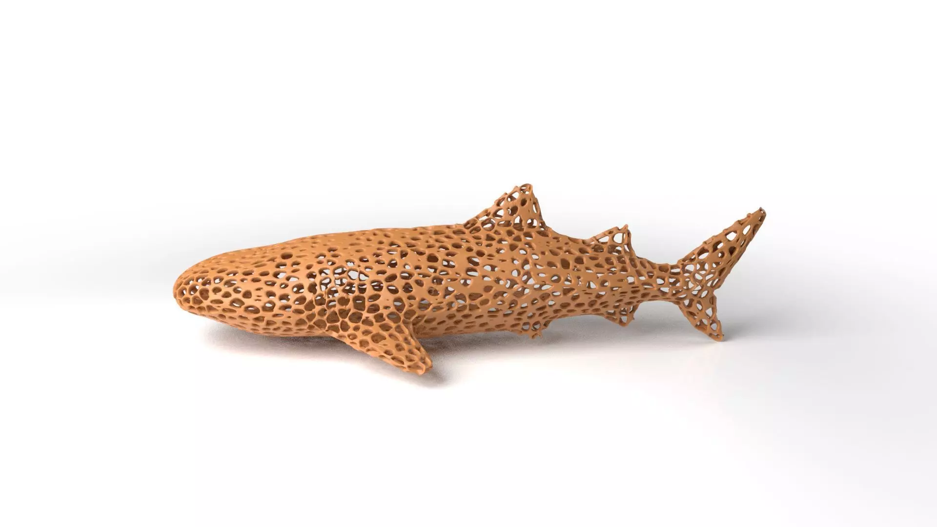 Whaleshark Voronoi Low-poly 3D model
