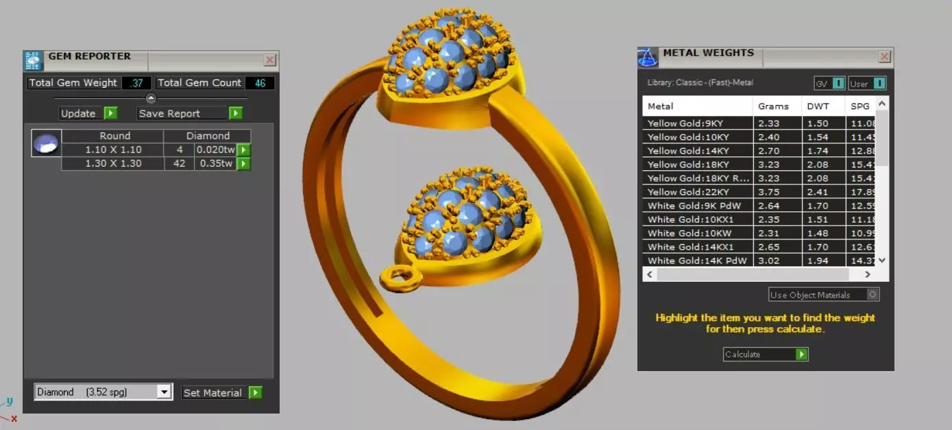 ring  earrings necklace 3D print model_0