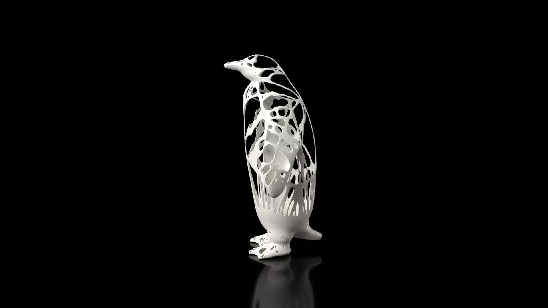 Penguin Dust Voronoi Low-poly 3D model_0