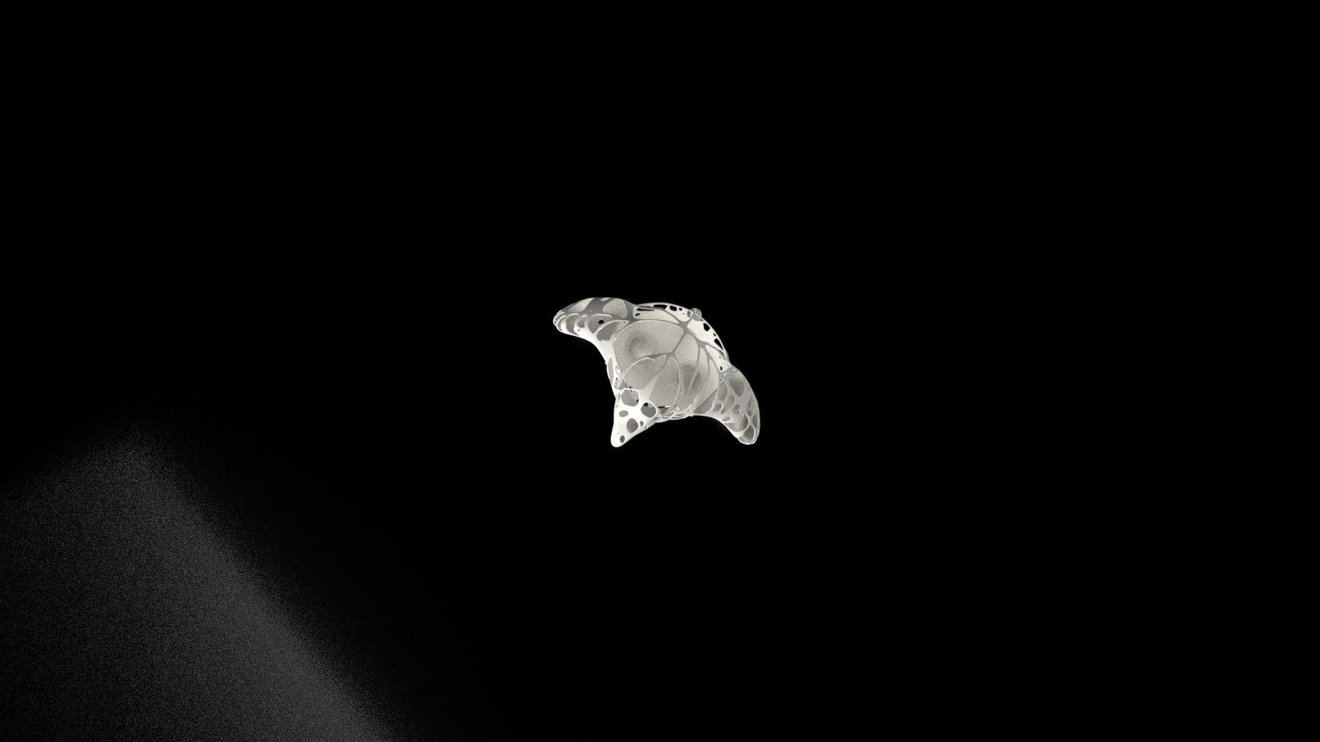 Penguin Dust Voronoi Low-poly 3D model_7