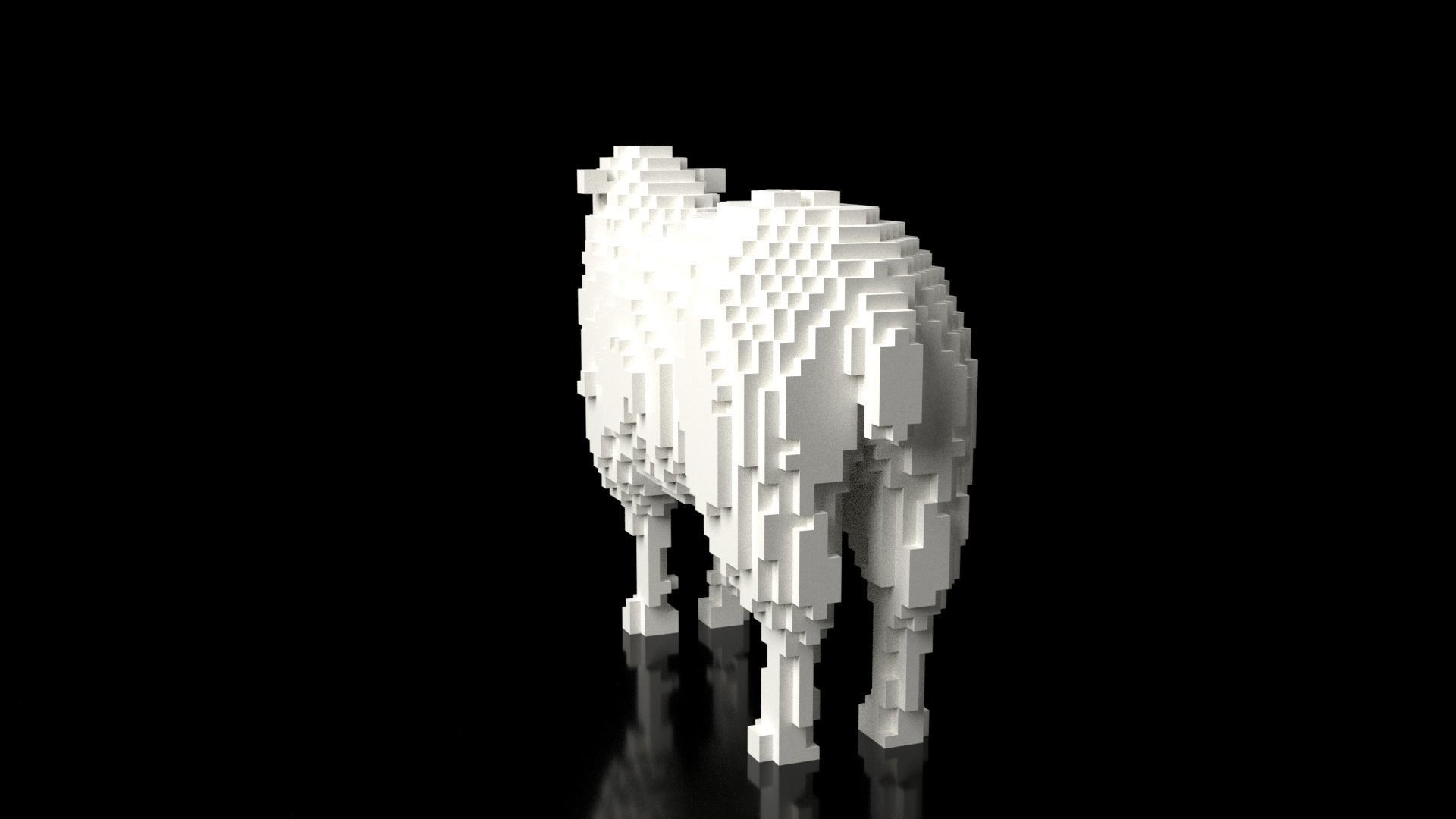 Sheep Minecraft Voxel Low-poly 3D model_5