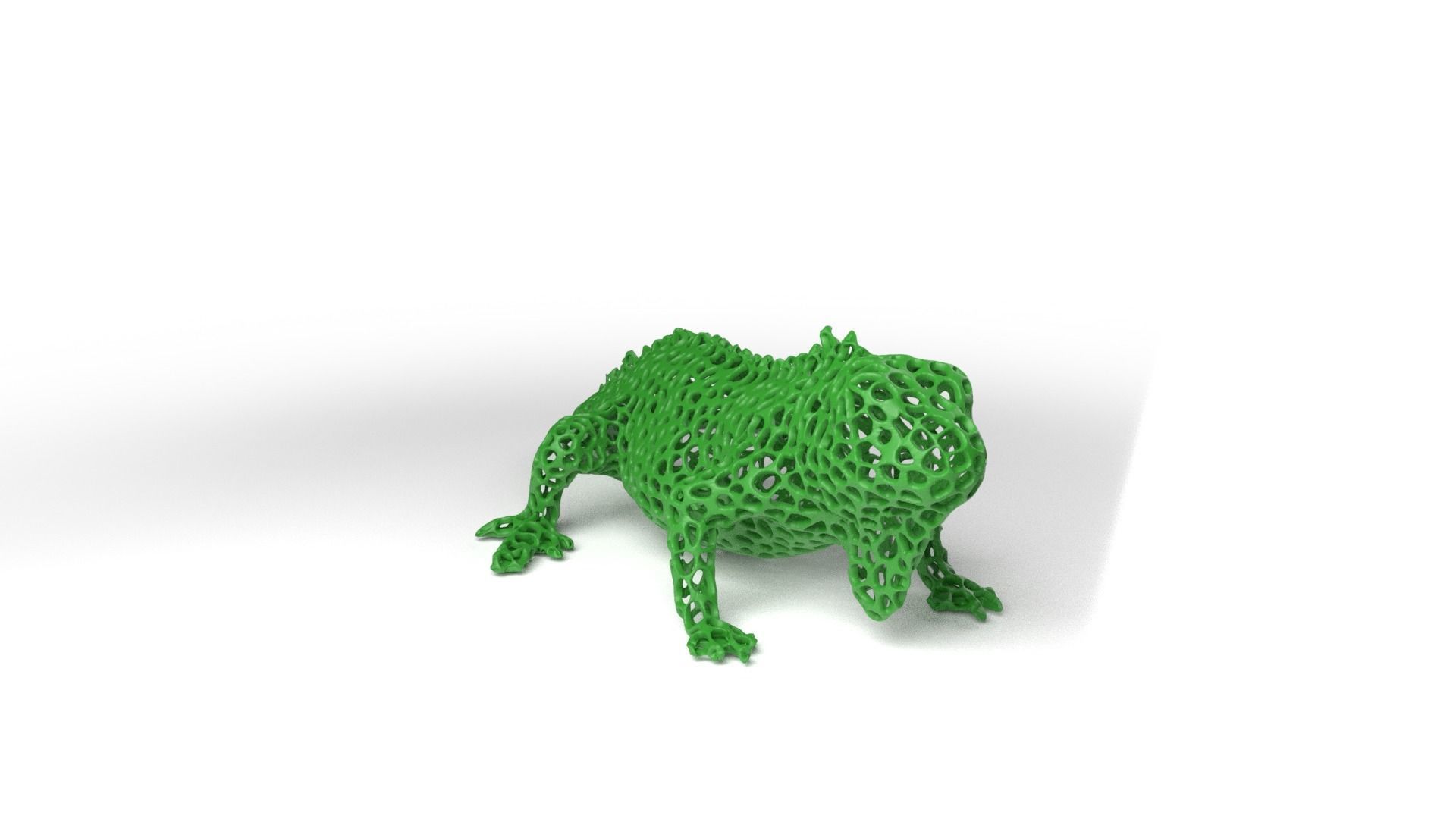 Iguana Voronoi Low-poly 3D model_2