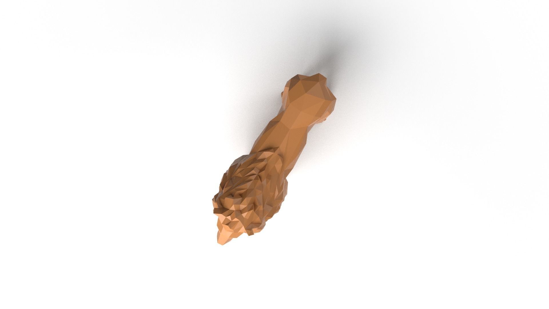 Lion Low Poligonal Low-poly 3D model_7