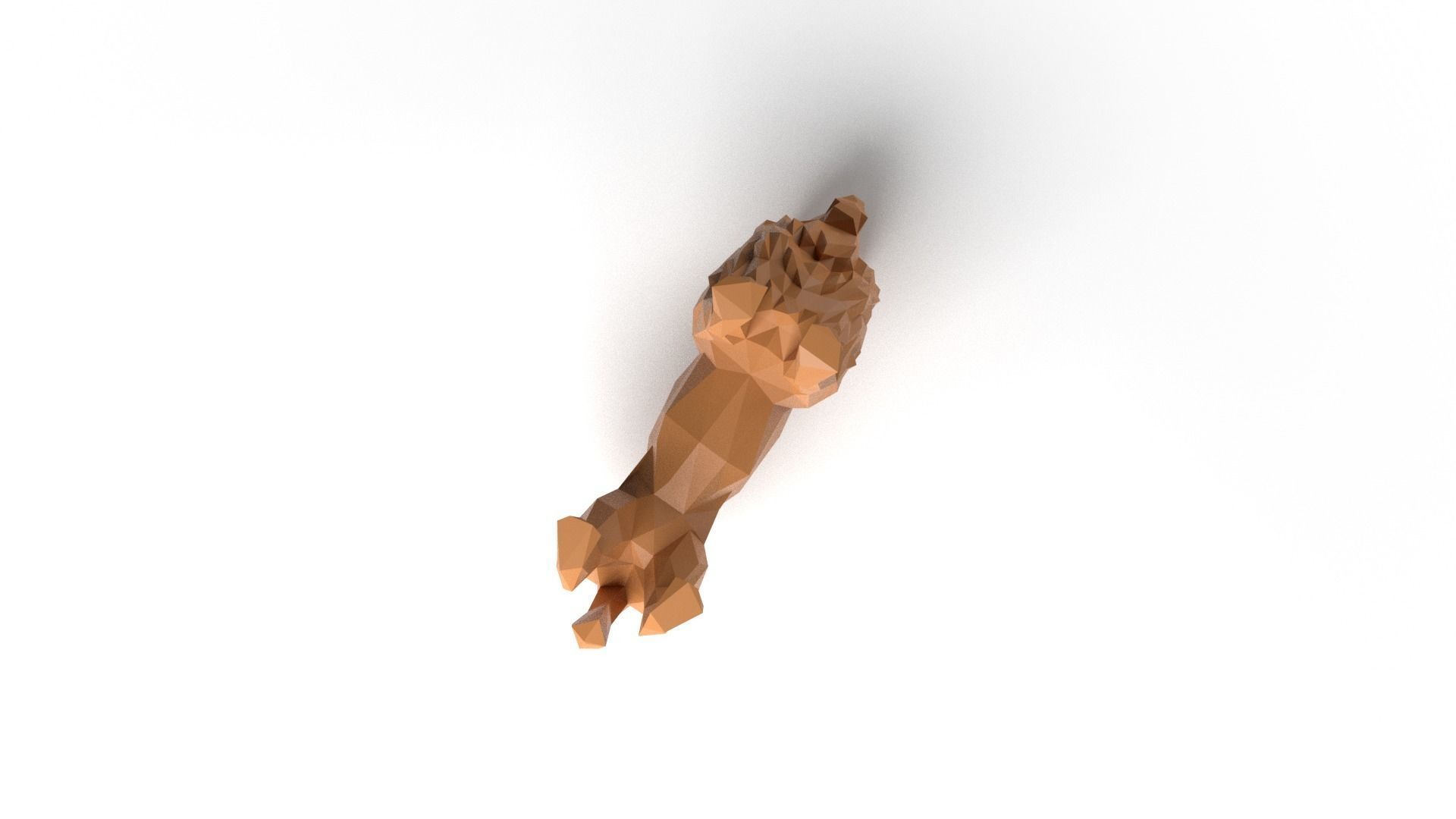 Lion Low Poligonal Low-poly 3D model_8