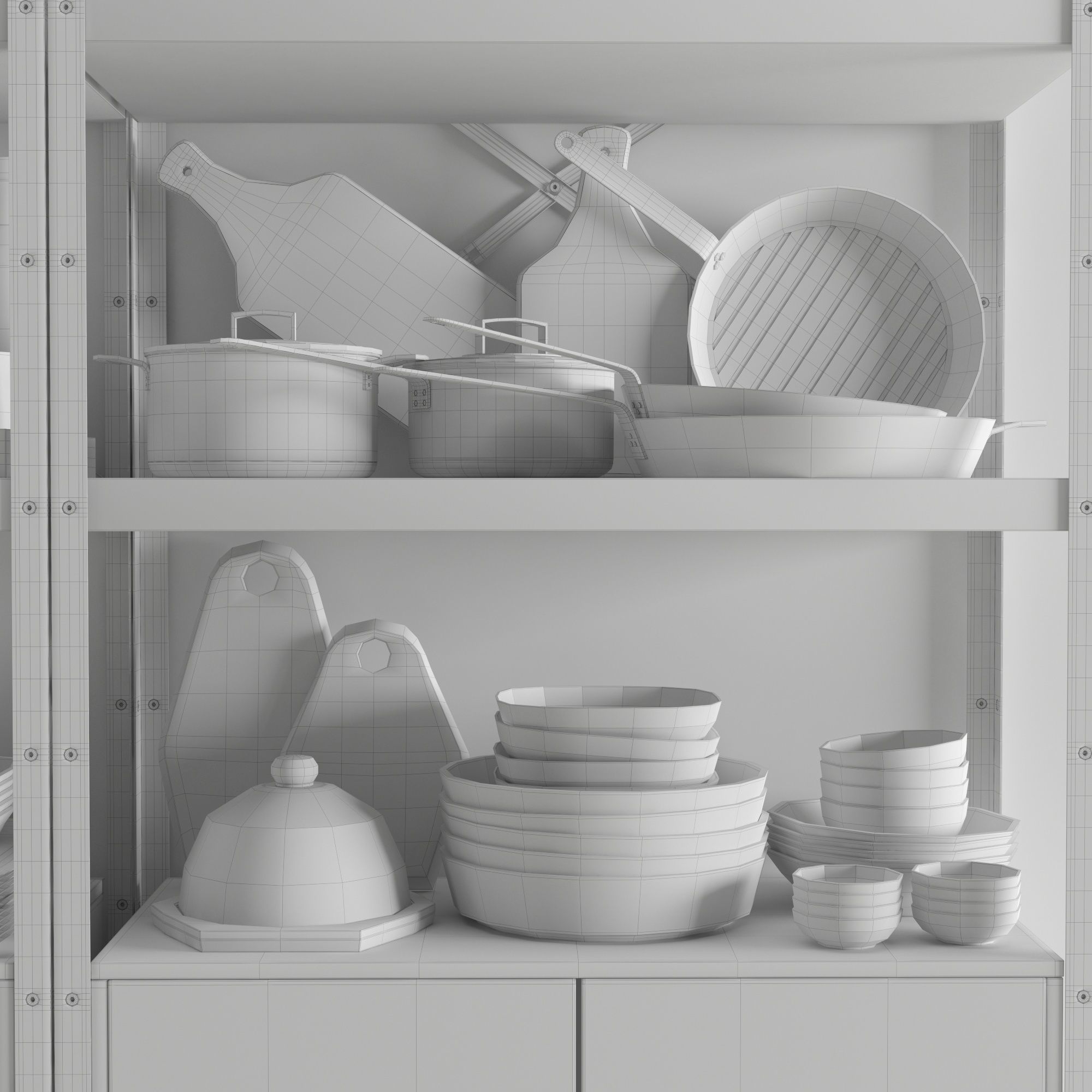 Kitchenware and Tableware 03 3D model_2