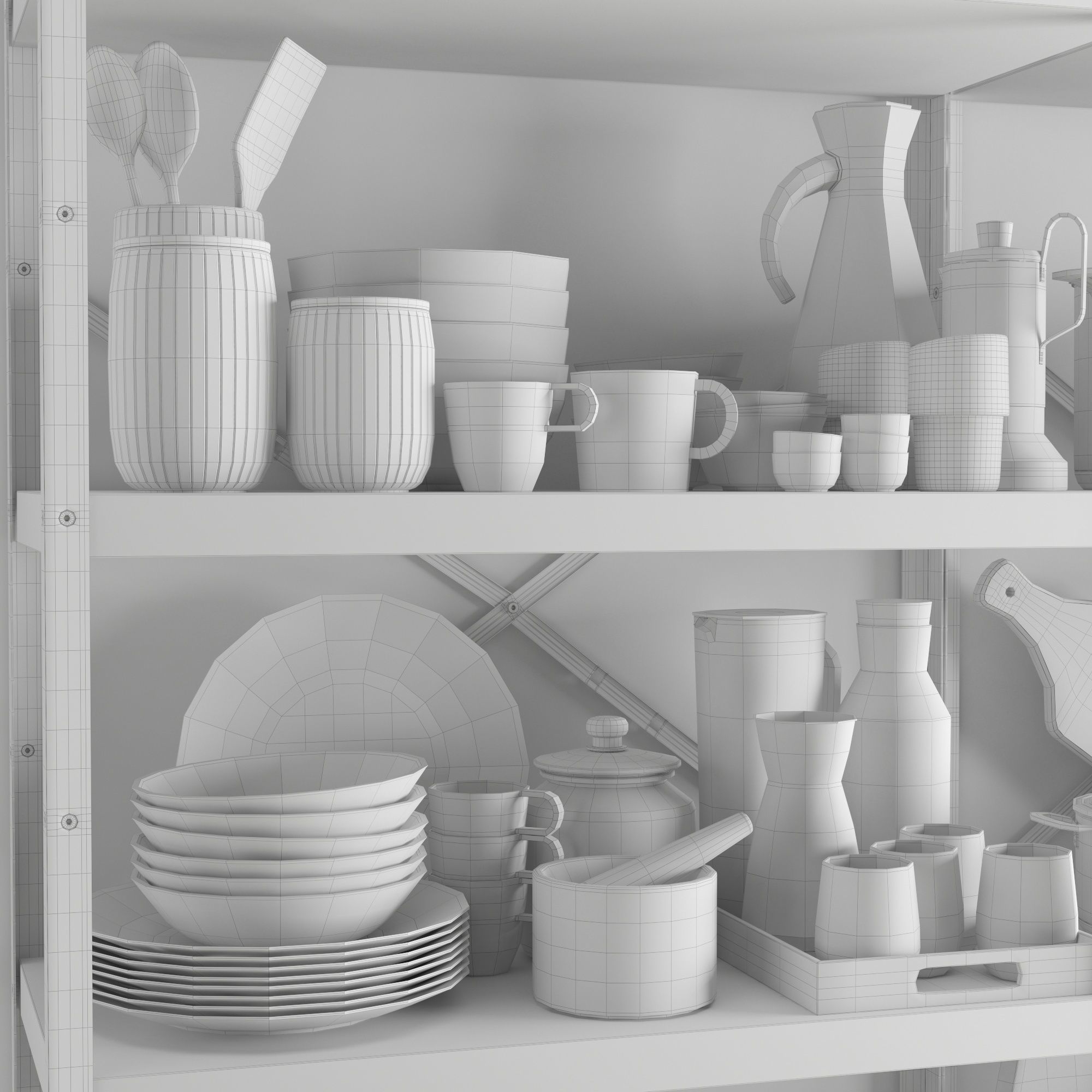 Kitchenware and Tableware 03 3D model_4