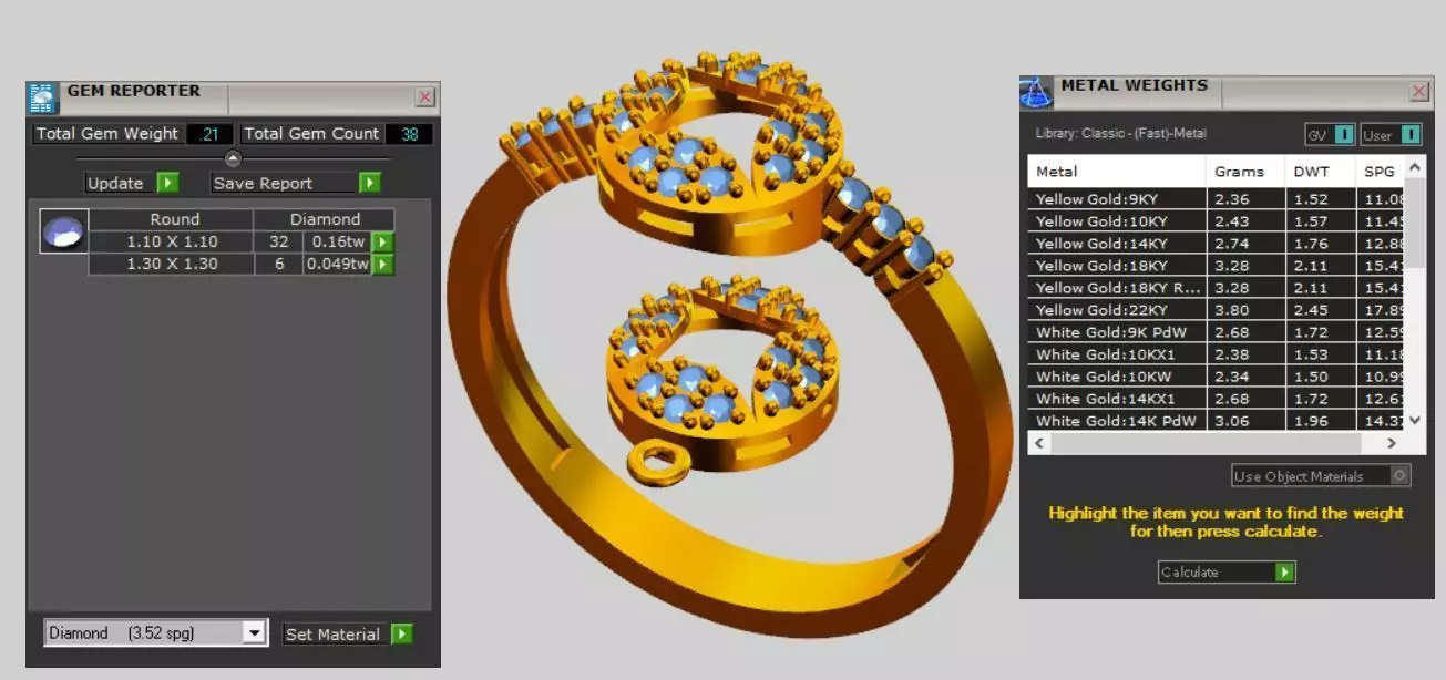 ring  earrings necklace 3D print model_0