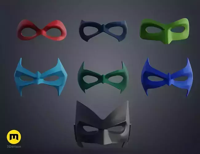 Gotham City mask bundle 3D print model