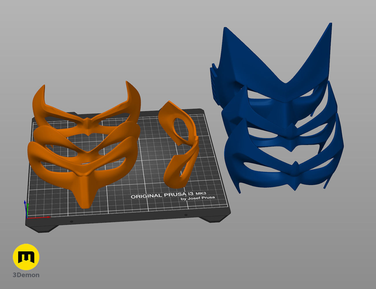 Gotham City mask bundle 3D print model_1
