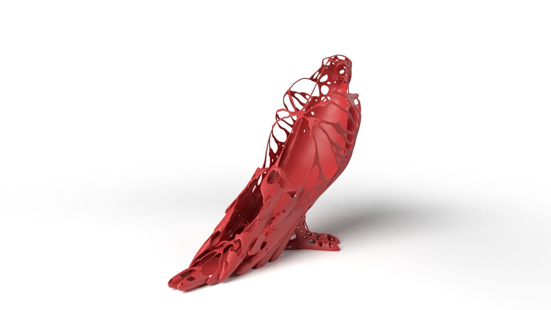 Parrot Dust Voronoi Low-poly 3D model_4