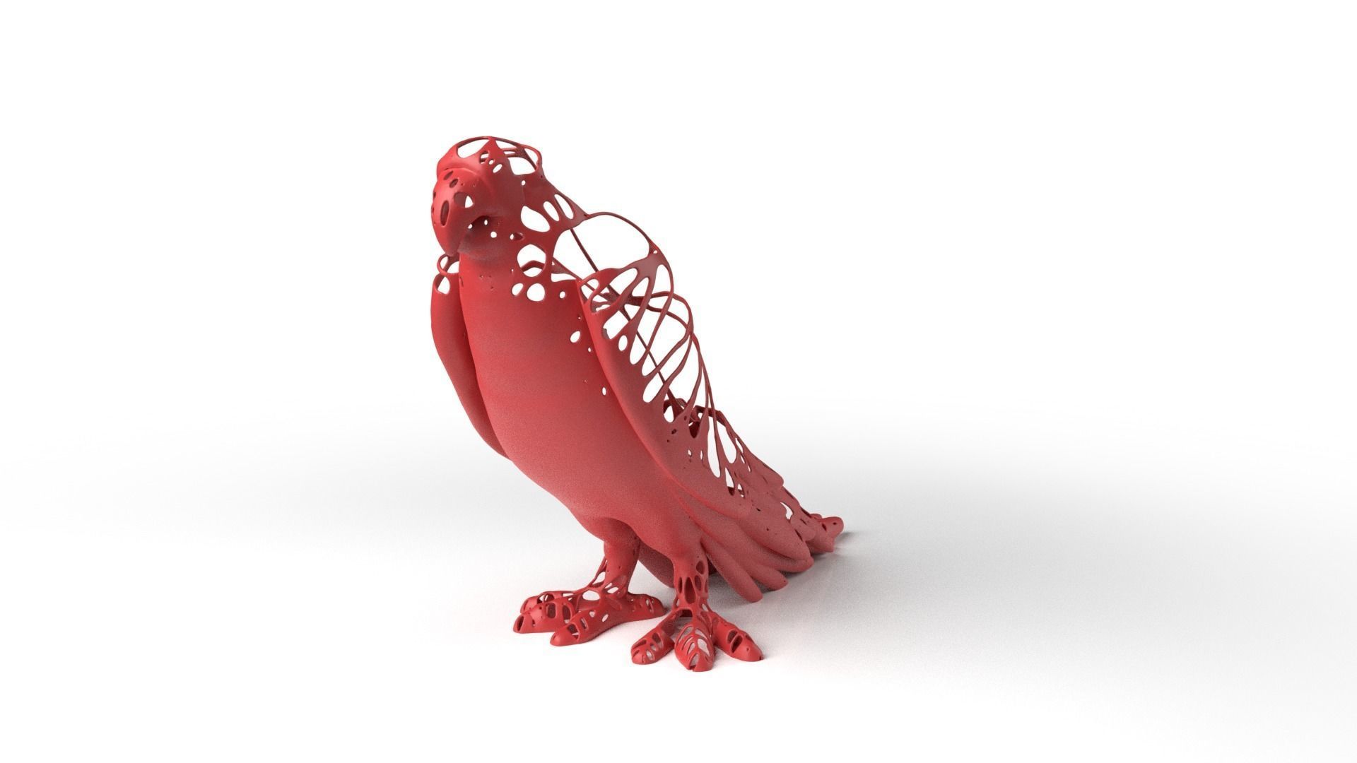Parrot Dust Voronoi Low-poly 3D model_1