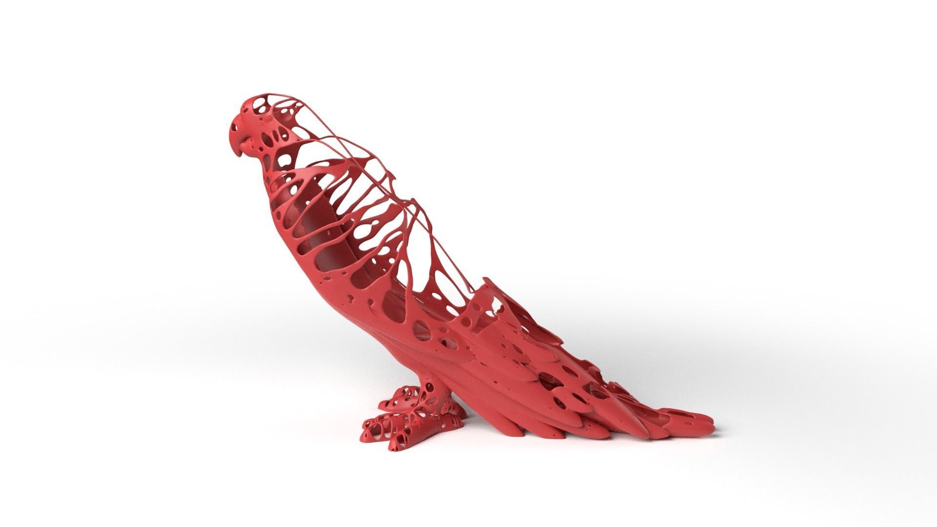 Parrot Dust Voronoi Low-poly 3D model_6