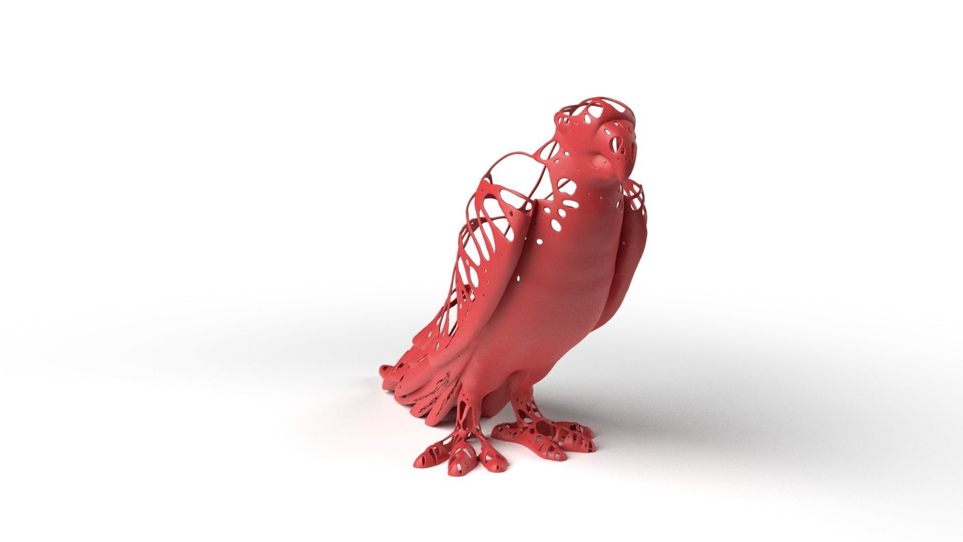 Parrot Dust Voronoi Low-poly 3D model_2