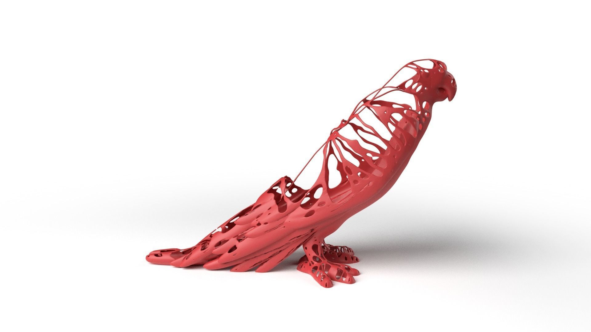 Parrot Dust Voronoi Low-poly 3D model_3