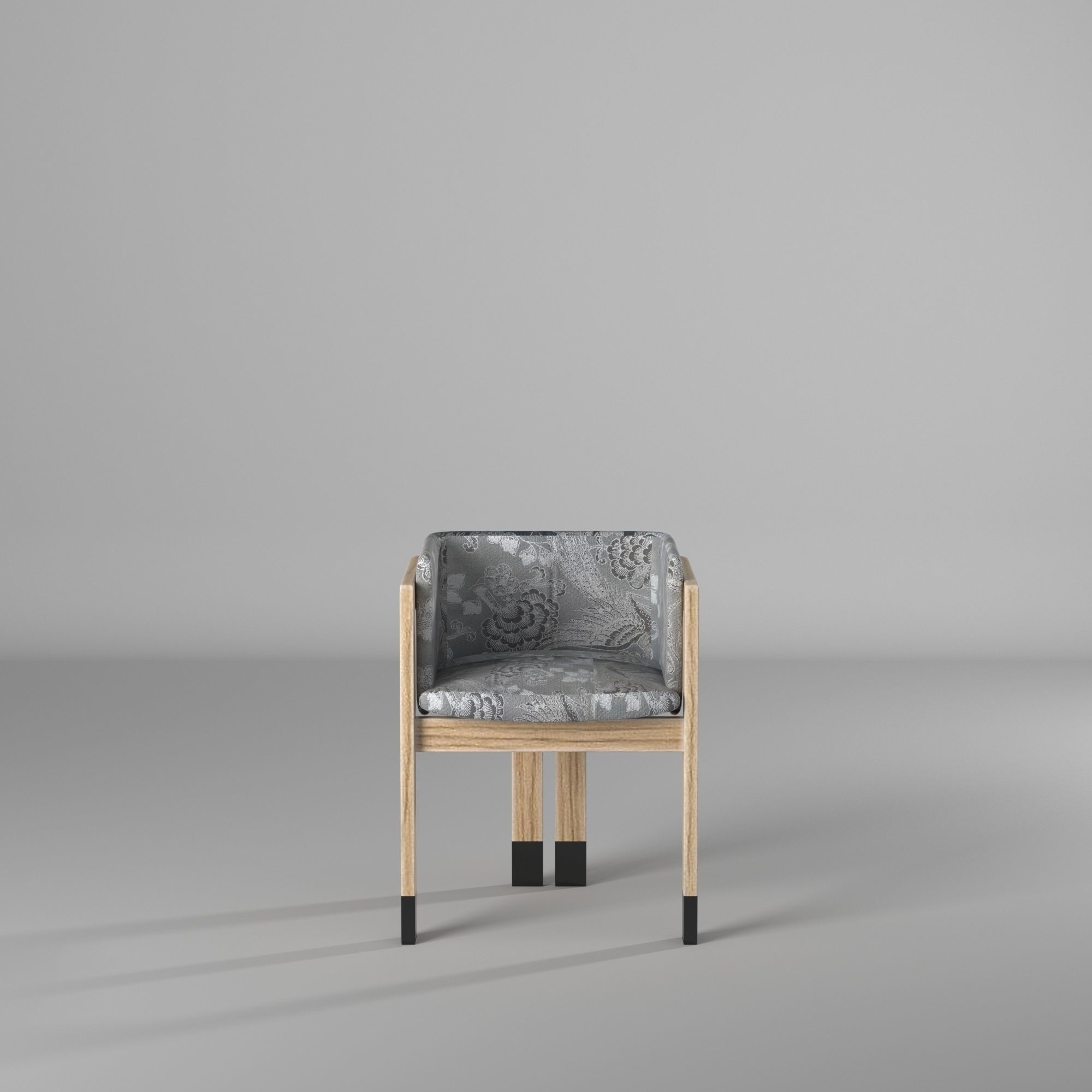 Dining chair Japanese restaurant model 3D model_1