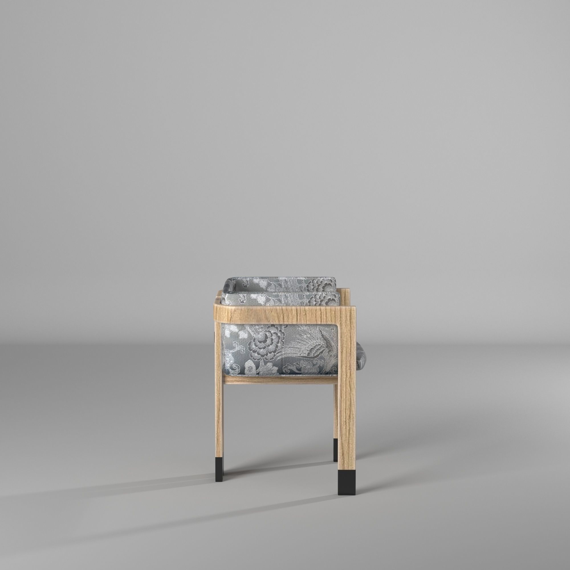Dining chair Japanese restaurant model 3D model_3