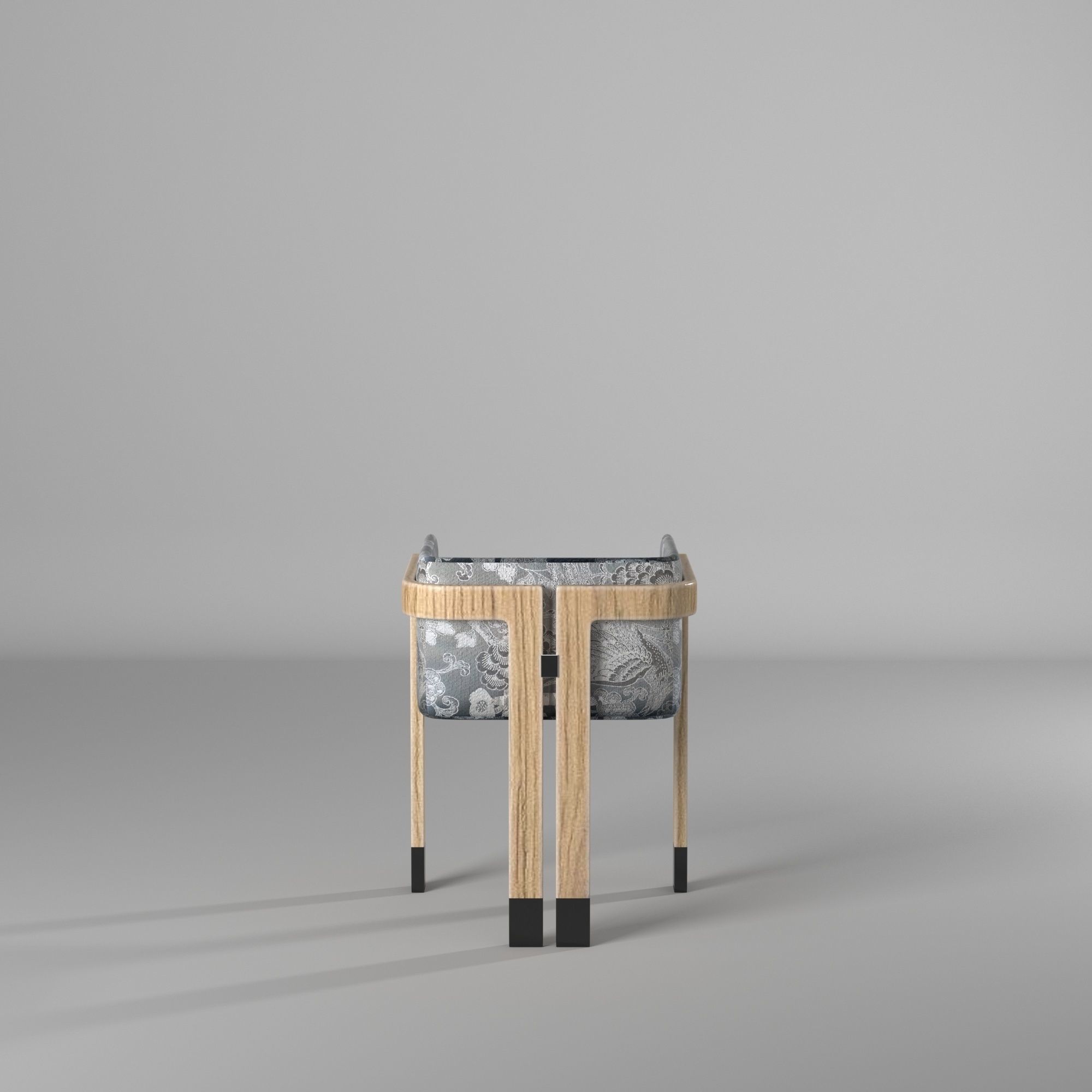 Dining chair Japanese restaurant model 3D model_2