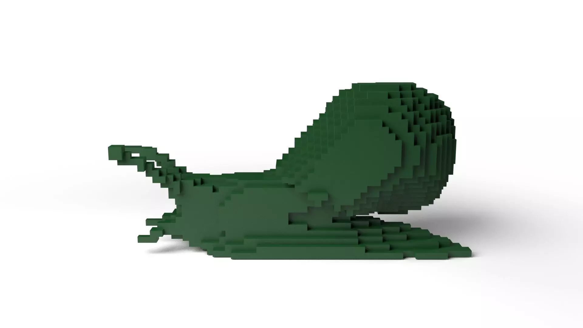 Snail Minecraft Voxel Low-poly 3D model_0