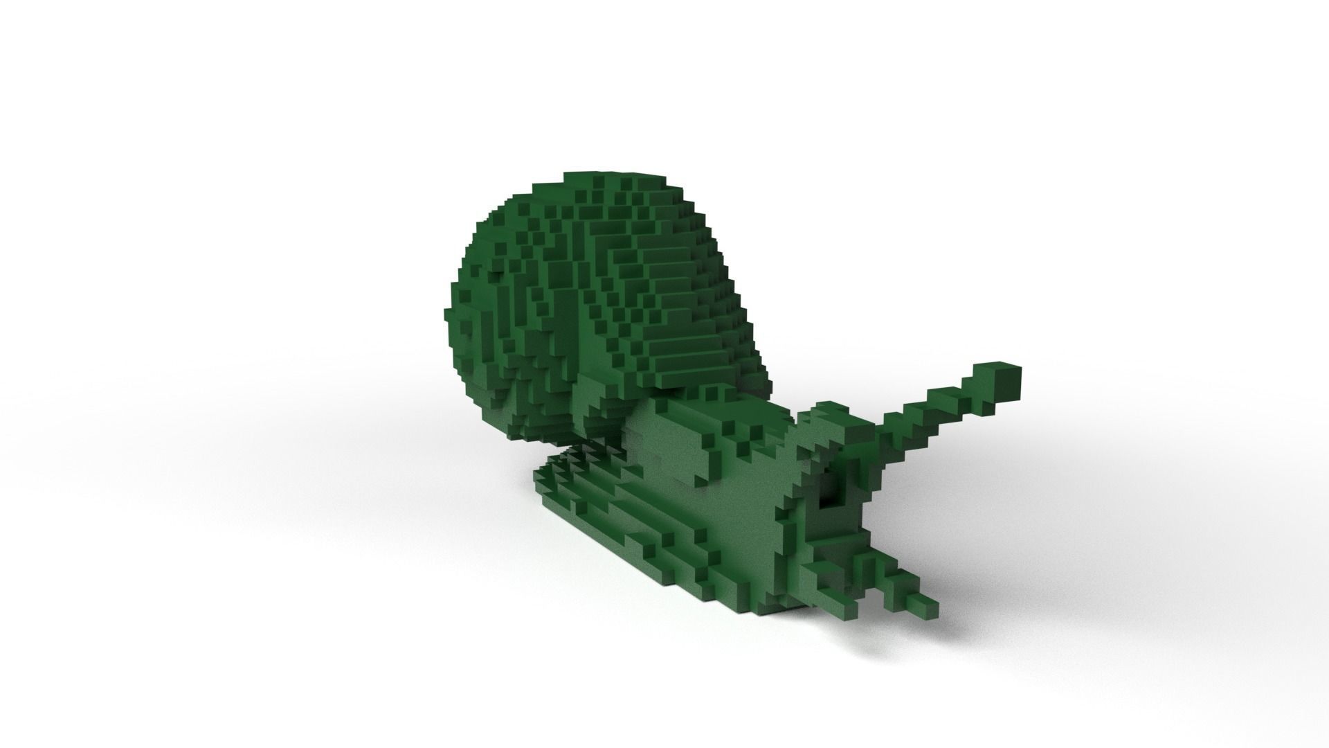 Snail Minecraft Voxel Low-poly 3D model_2