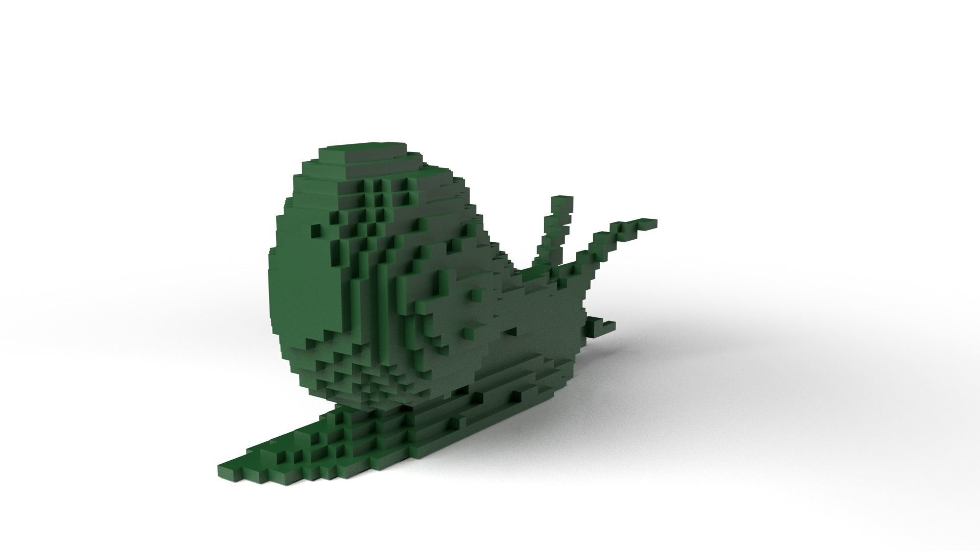 Snail Minecraft Voxel Low-poly 3D model_4