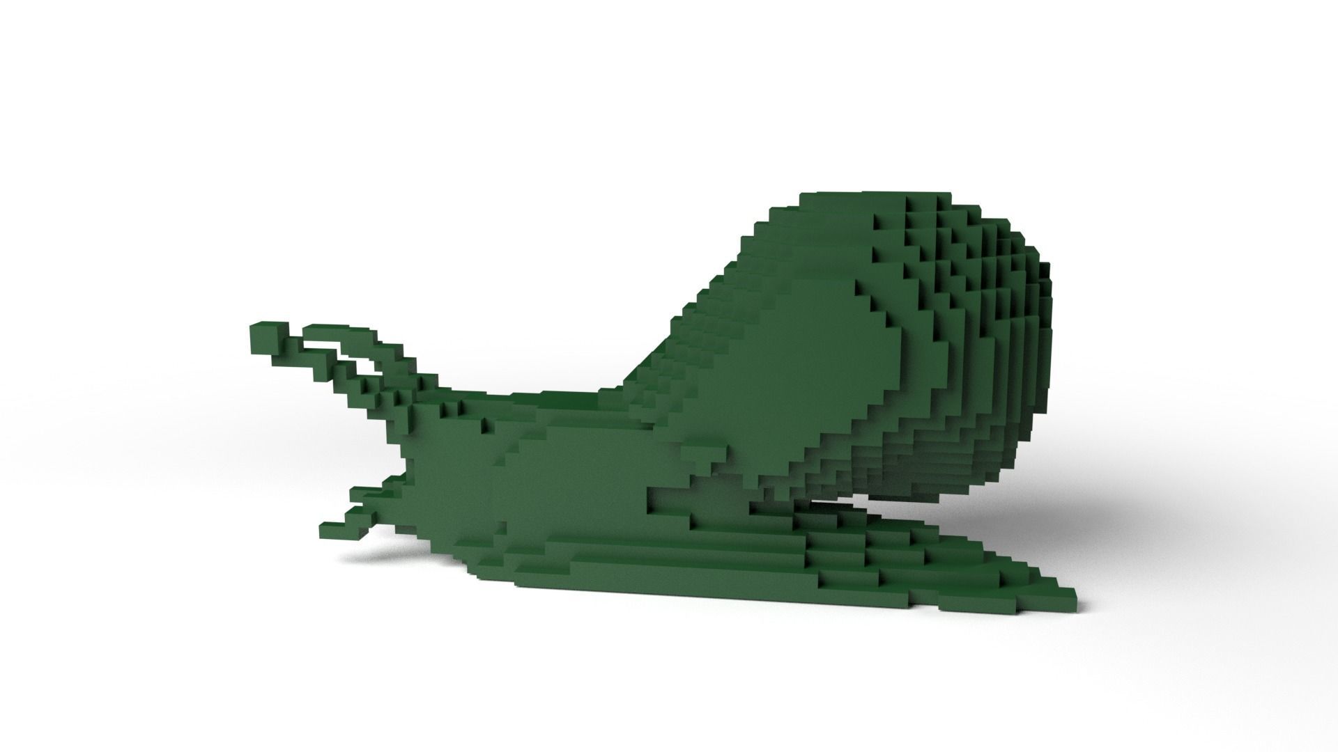 Snail Minecraft Voxel Low-poly 3D model_6