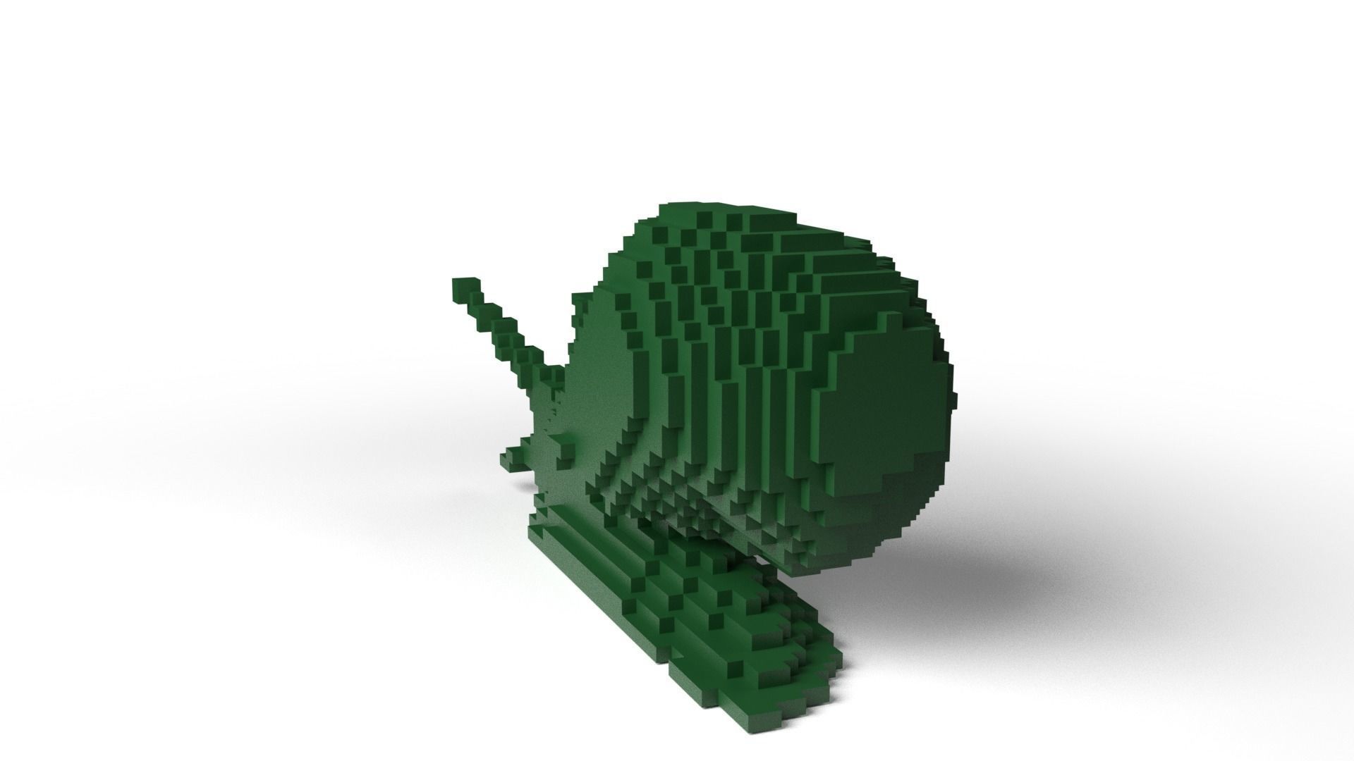Snail Minecraft Voxel Low-poly 3D model_5