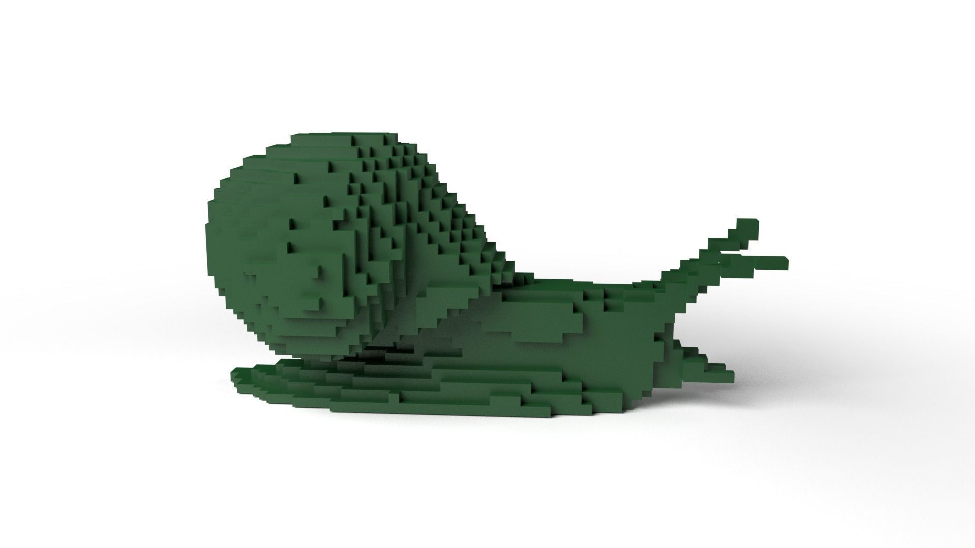 Snail Minecraft Voxel Low-poly 3D model_3
