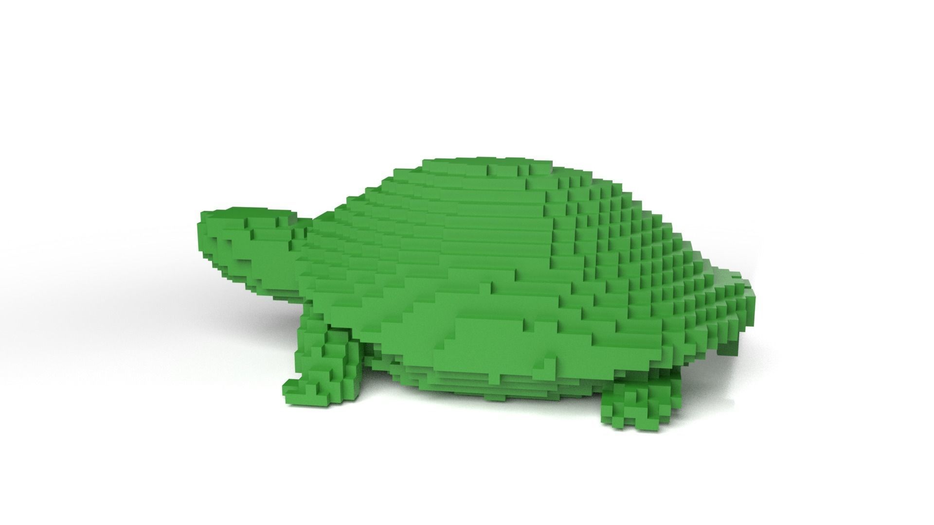Turtle Minecraft Voxel Low-poly 3D model_6
